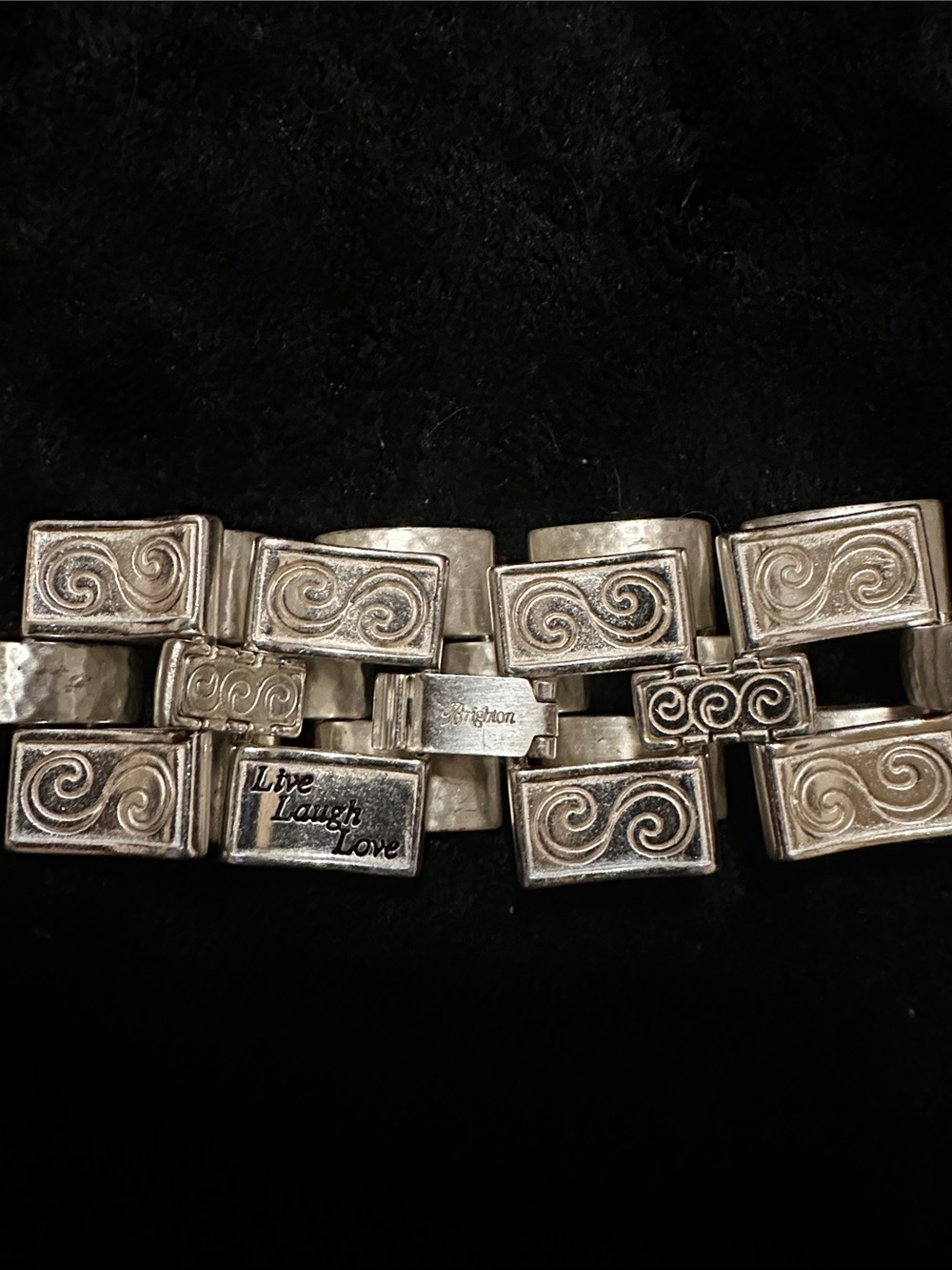 Silver BRIGHTON UNIQUE Hammered Link Bracelet SURPRISE it’s -BRIGHTON